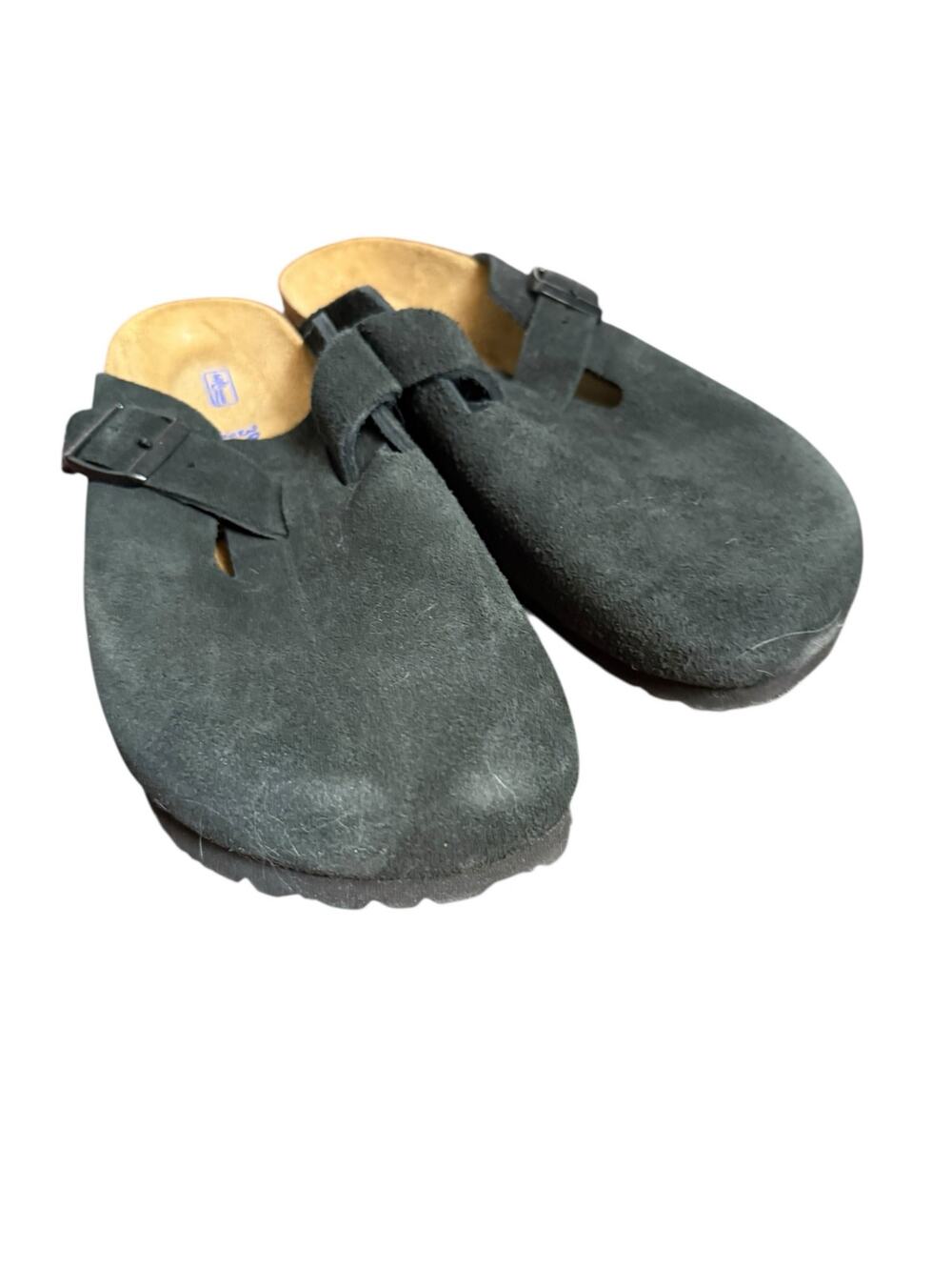 Birkenstock Buckley Black Leather Slip On Clog Shoes Women’s Size 8.5